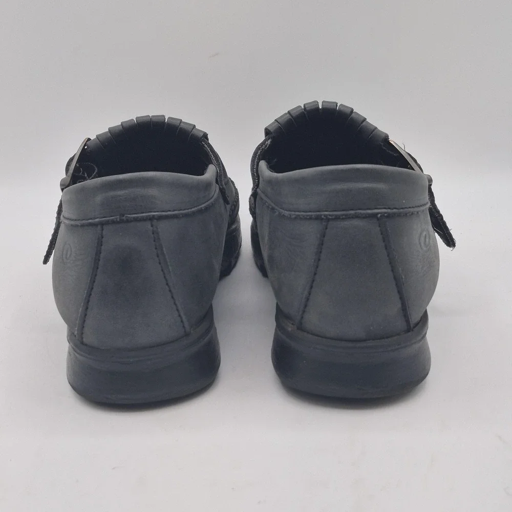 Dexter Walkmocs Shoes Mens Size 7 Gray Leather‎ Buckle Moccasins Casual Made USA